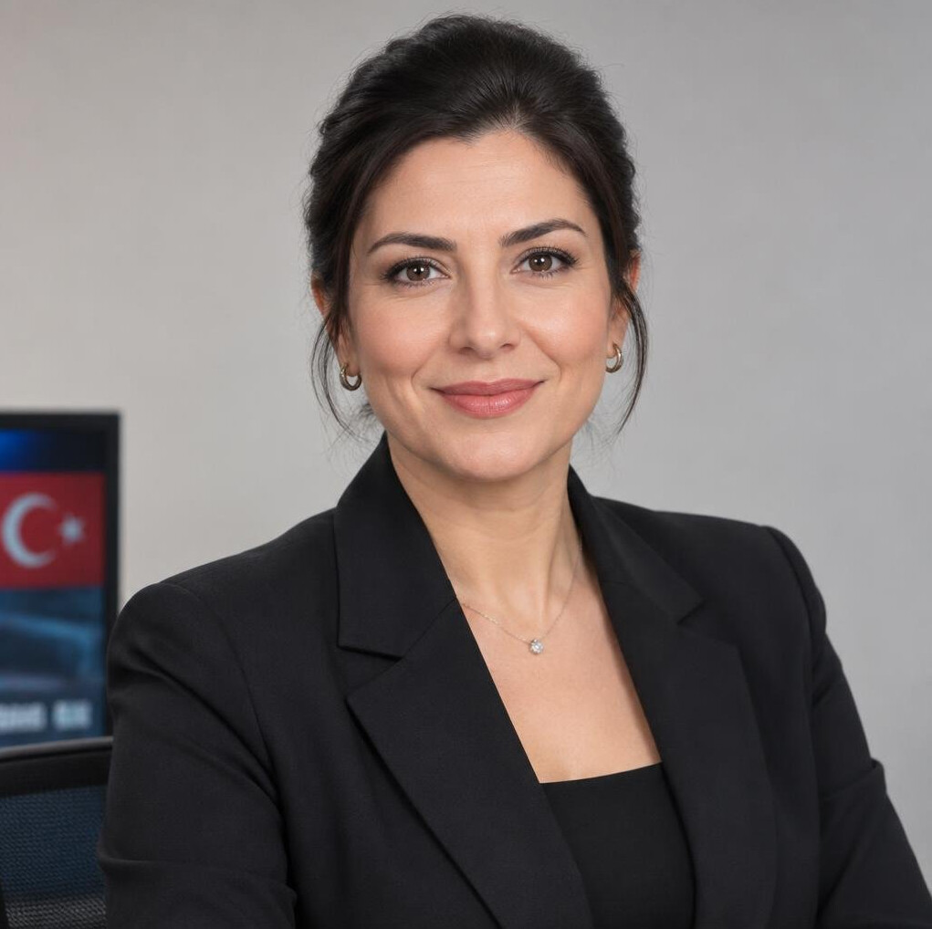 Turkish female news director portrait
