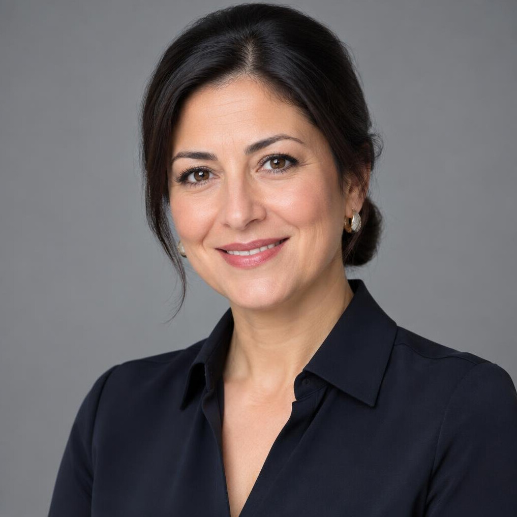 Turkish female media training expert portrait